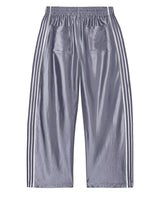 Vale Forever Sliver Surfer Swish Pants silver grey, back view showing the rear pockets and triple white side stripes