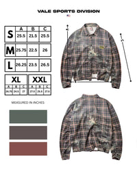 Vale Forever Soldier Overshirt Flannel green, size chart with measurements