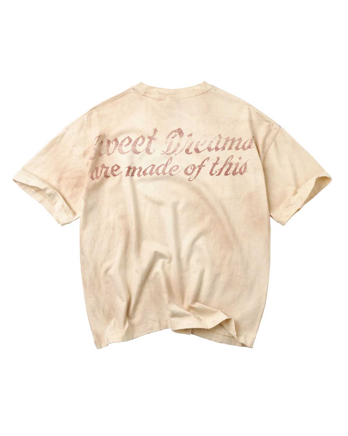 Vale Forever Solo Tee natural, faded Sweet Dreams are made of this script across the back, back view