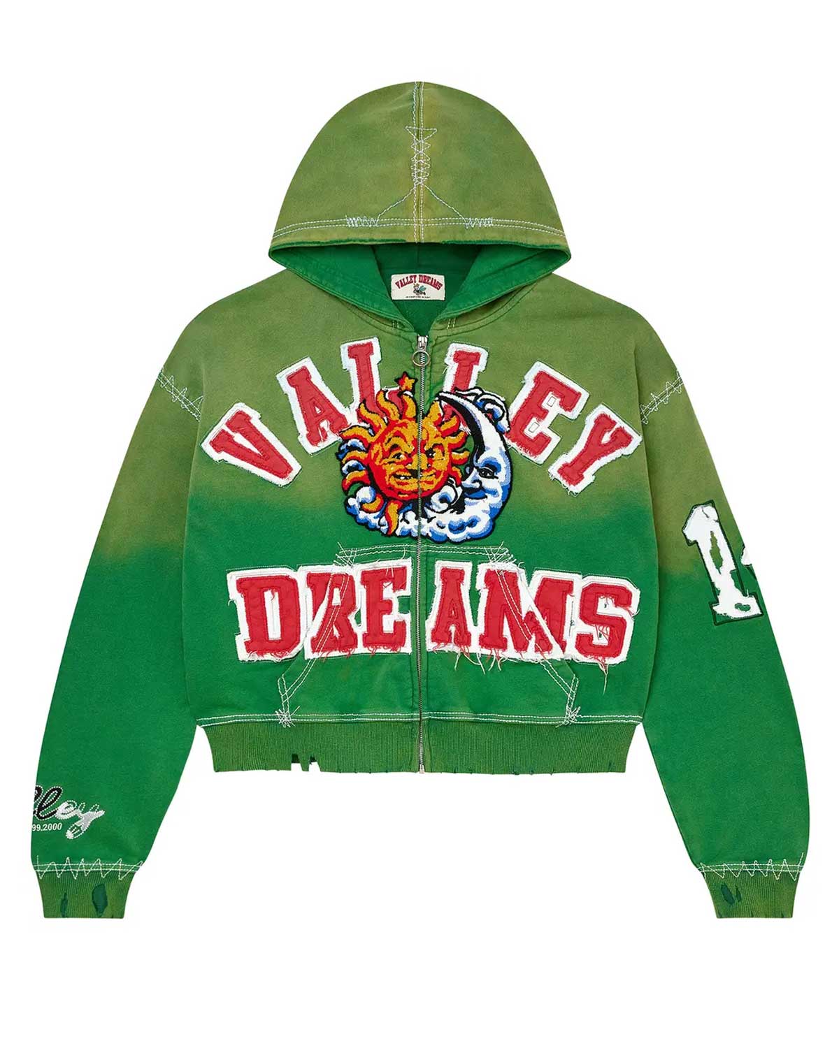 Vale Forever Sunny Zip Up Hoodie Green