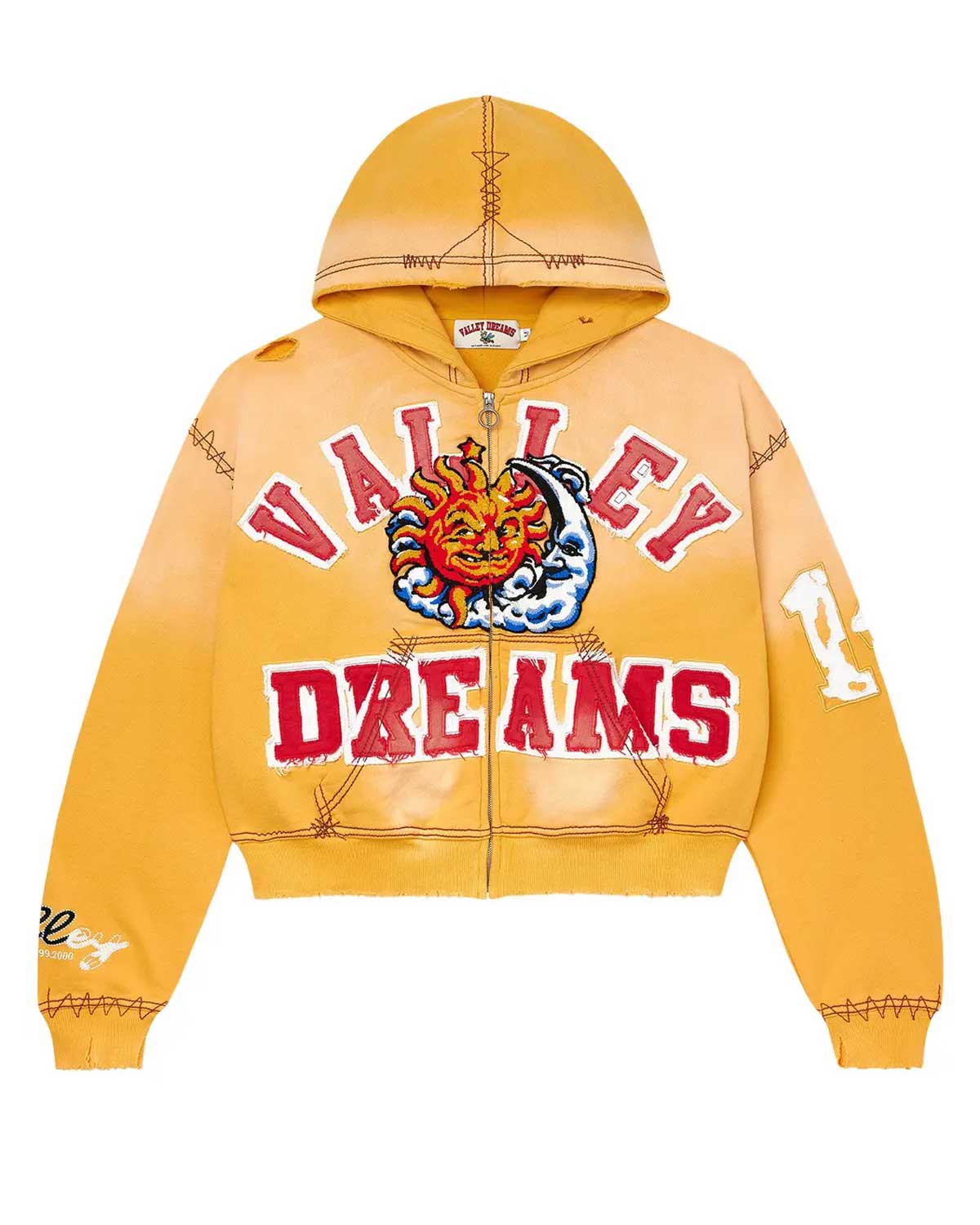 Vale Forever Sunny Zip Up Hoodie Yellow