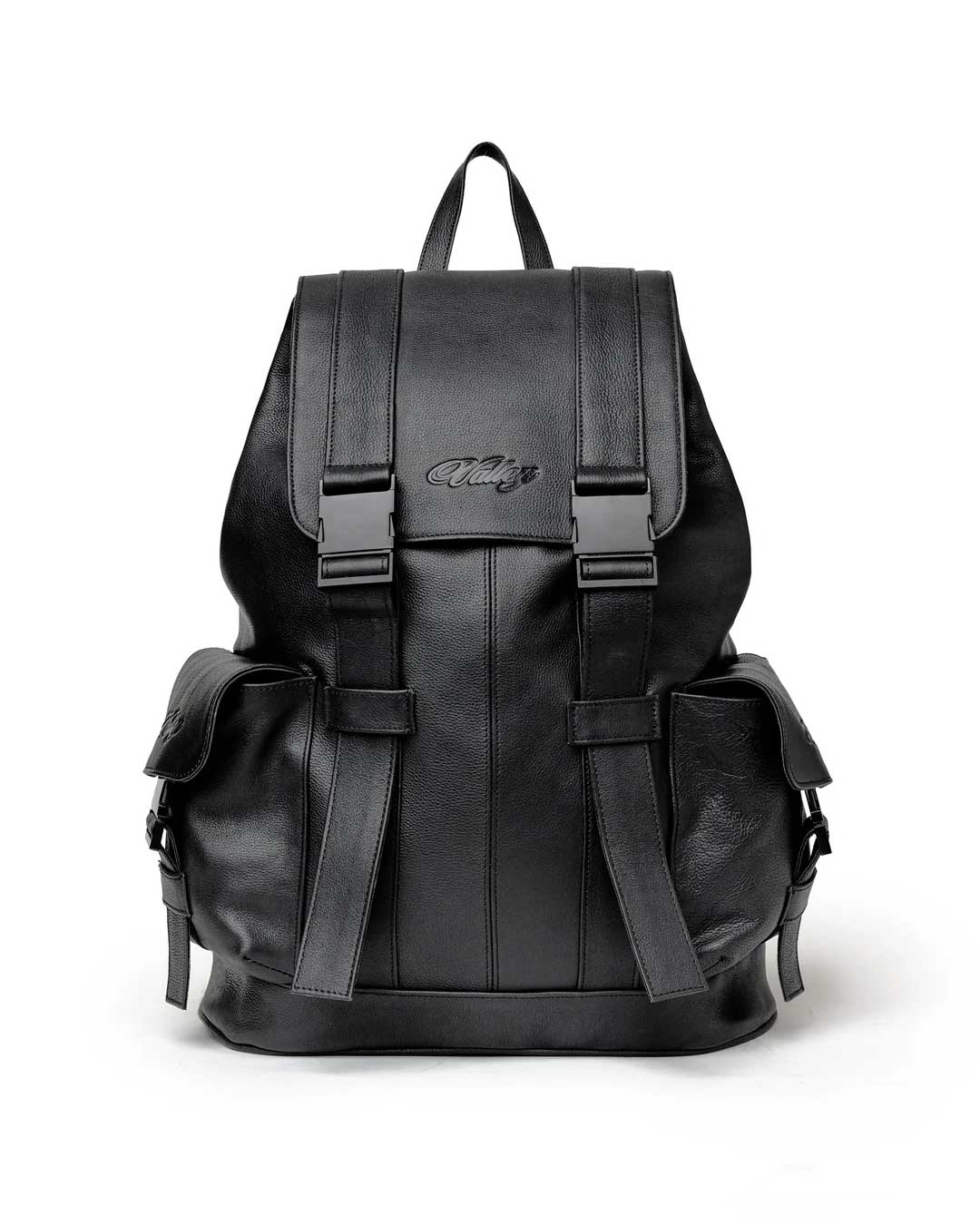 Vale Forever Tactician Backpack black, flap-top backpack with buckle straps and cargo pockets, front view