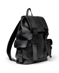 Vale Forever Tactician Backpack black, angled side view showing the cargo pocket