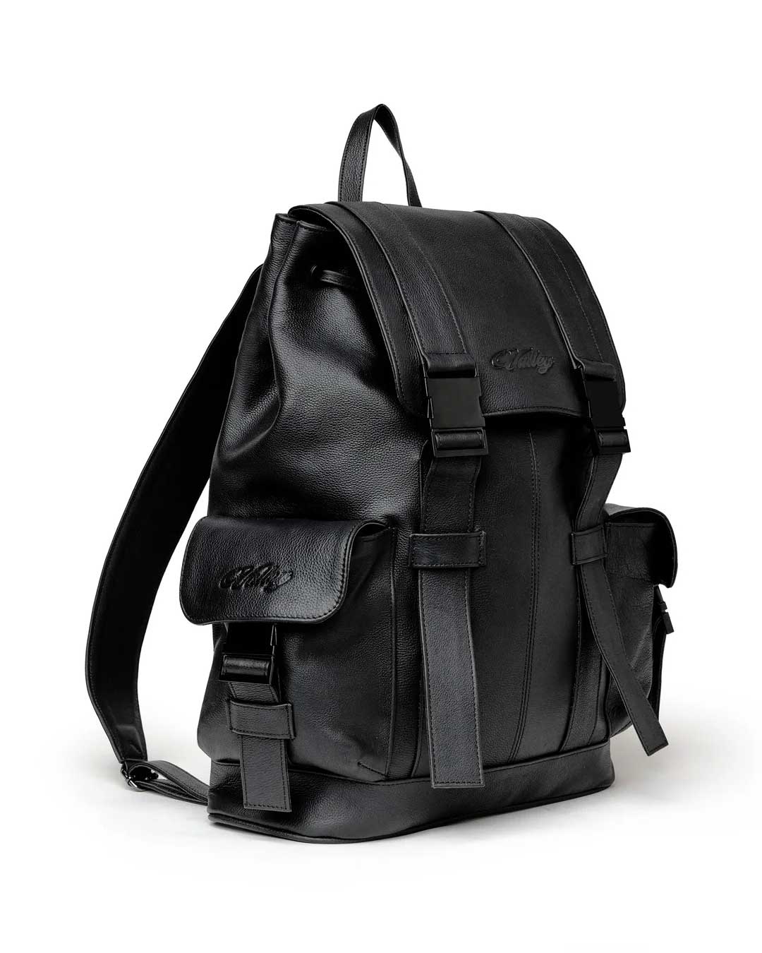 Vale Forever Tactician Backpack black, angled side view showing the cargo pocket