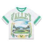 Vale Forever Tennis Court Ringer Tee White/Green