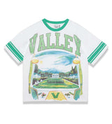 Vale Forever Tennis Court Ringer Tee White/Green front