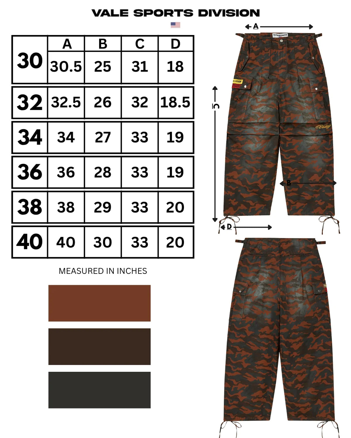 Vale Forever Tiger Camo Pants Black