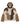 Vale Forever Touch Earth Jacket cafe brown, colour-blocked hooded nylon jacket in brown, tan and cream with Vale Sport embroidery, front view