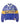 Vale Forever Vale Corp Rugby blue, long-sleeve rugby shirt with white collar and gold Vale Corp stripe, front view