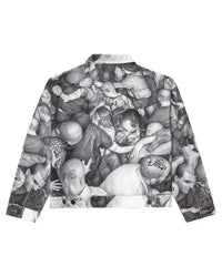 Vale Forever X Dan Witz Moshpit Trucker Jacket White