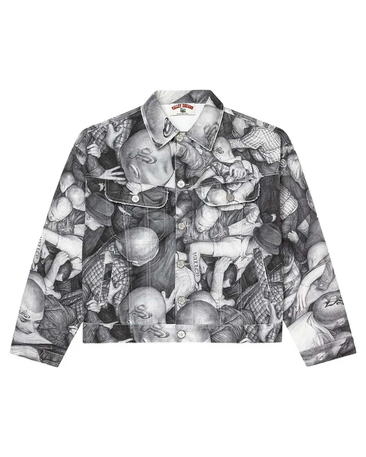 Vale Forever X Dan Witz Moshpit Trucker Jacket White