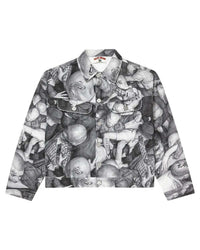 Vale Forever X Dan Witz Moshpit Trucker Jacket White