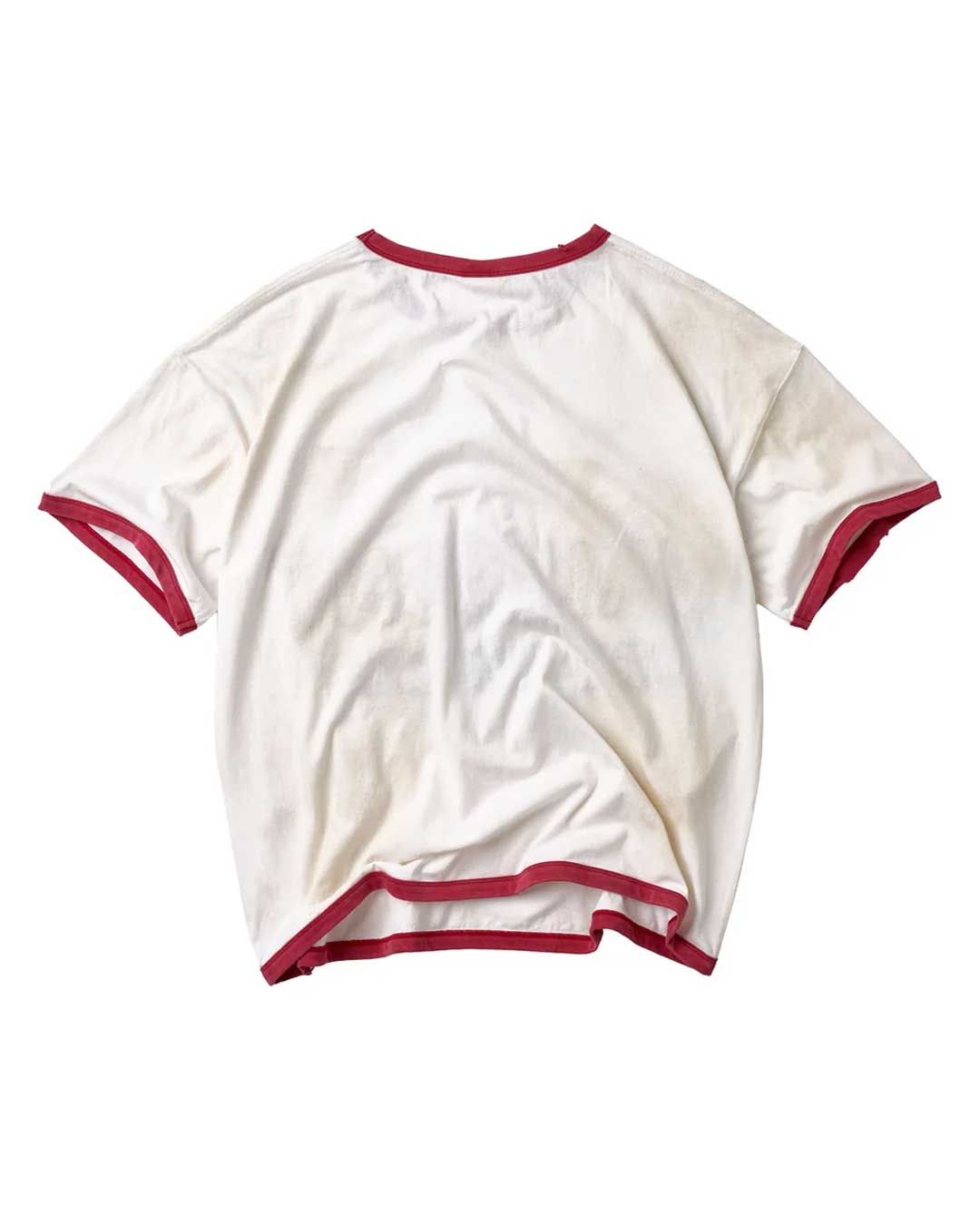 Vale Forever Valemont Ringer Tee white, plain back view with red ringer trim