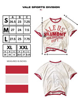 Vale Forever Valemont Ringer Tee white, size chart with measurements