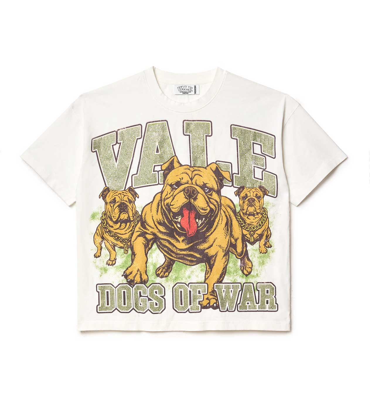 Vale Forever War Dog Bling Tee White front view