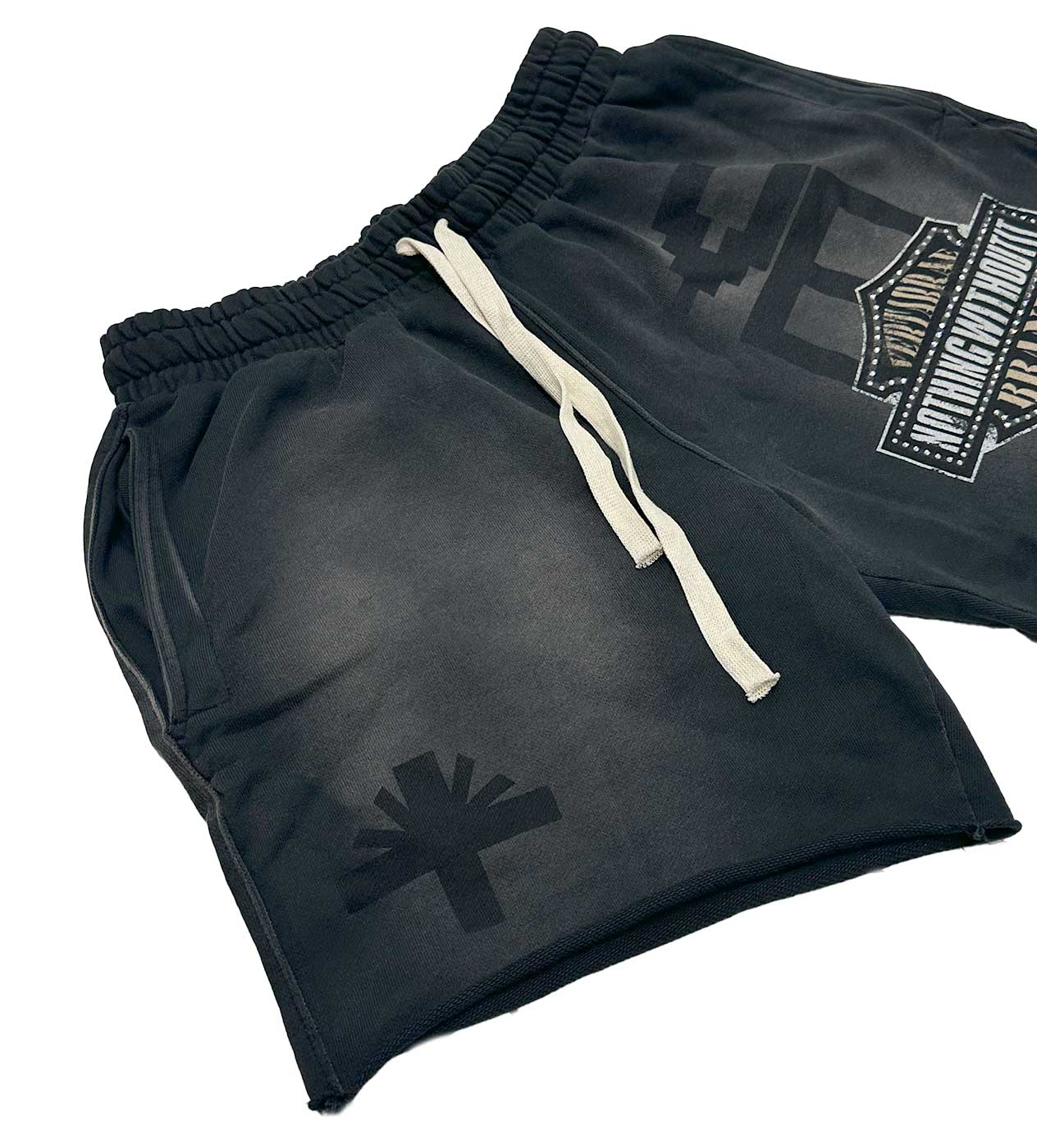 Vertabrae Black Double Emblem Shorts | Restock AR