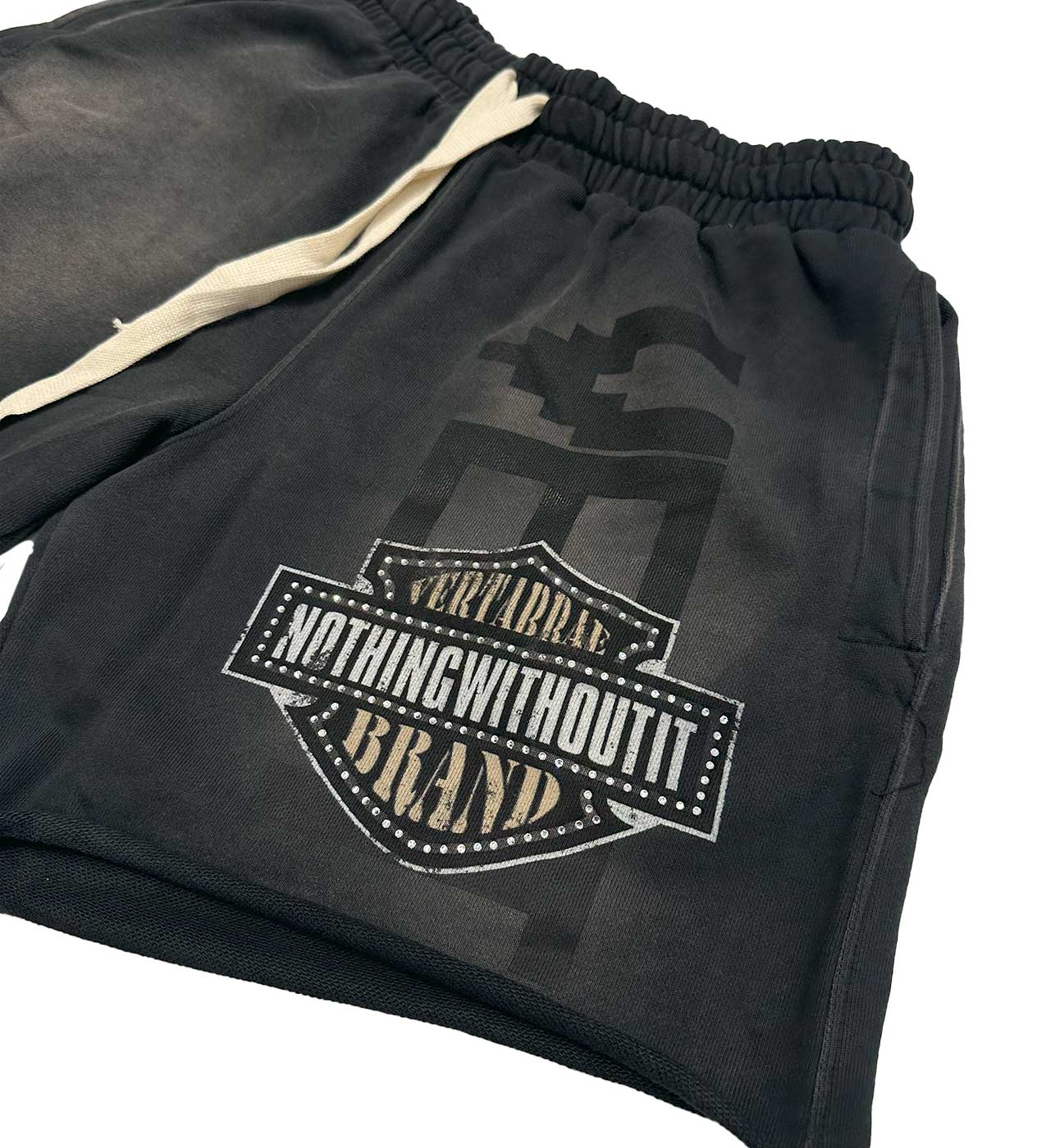 Vertabrae Black Double Emblem Shorts | Restock AR