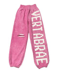 Vertabrae C-2 Distressed Sweatpants Washed Pink