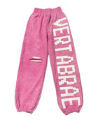 Vertabrae C-2 Distressed Sweatpants Washed Pink