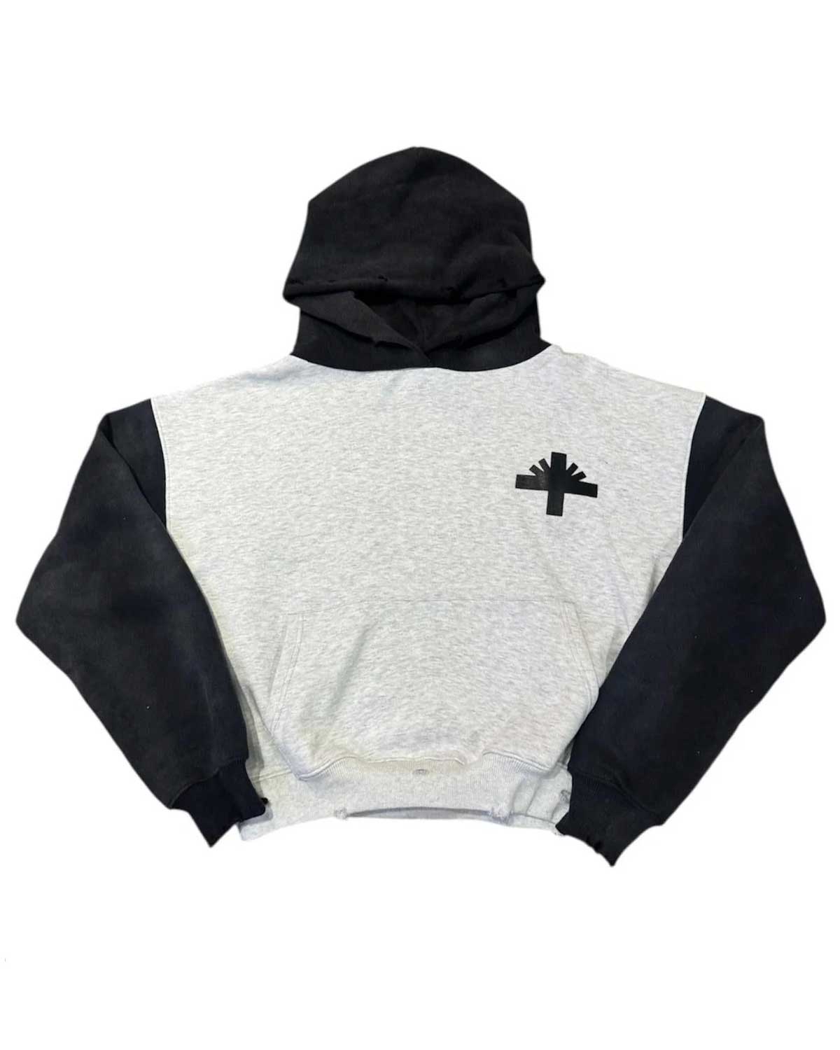 Vertabrae Classic Two-Tone Hoodie Grey/Black