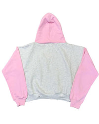 Vertabrae Classic Two-Tone Hoodie Grey/Pink