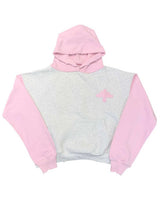 Vertabrae Classic Two-Tone Hoodie Grey/Pink
