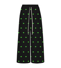 Vertabrae Everday Sweatpants Black/Green front view