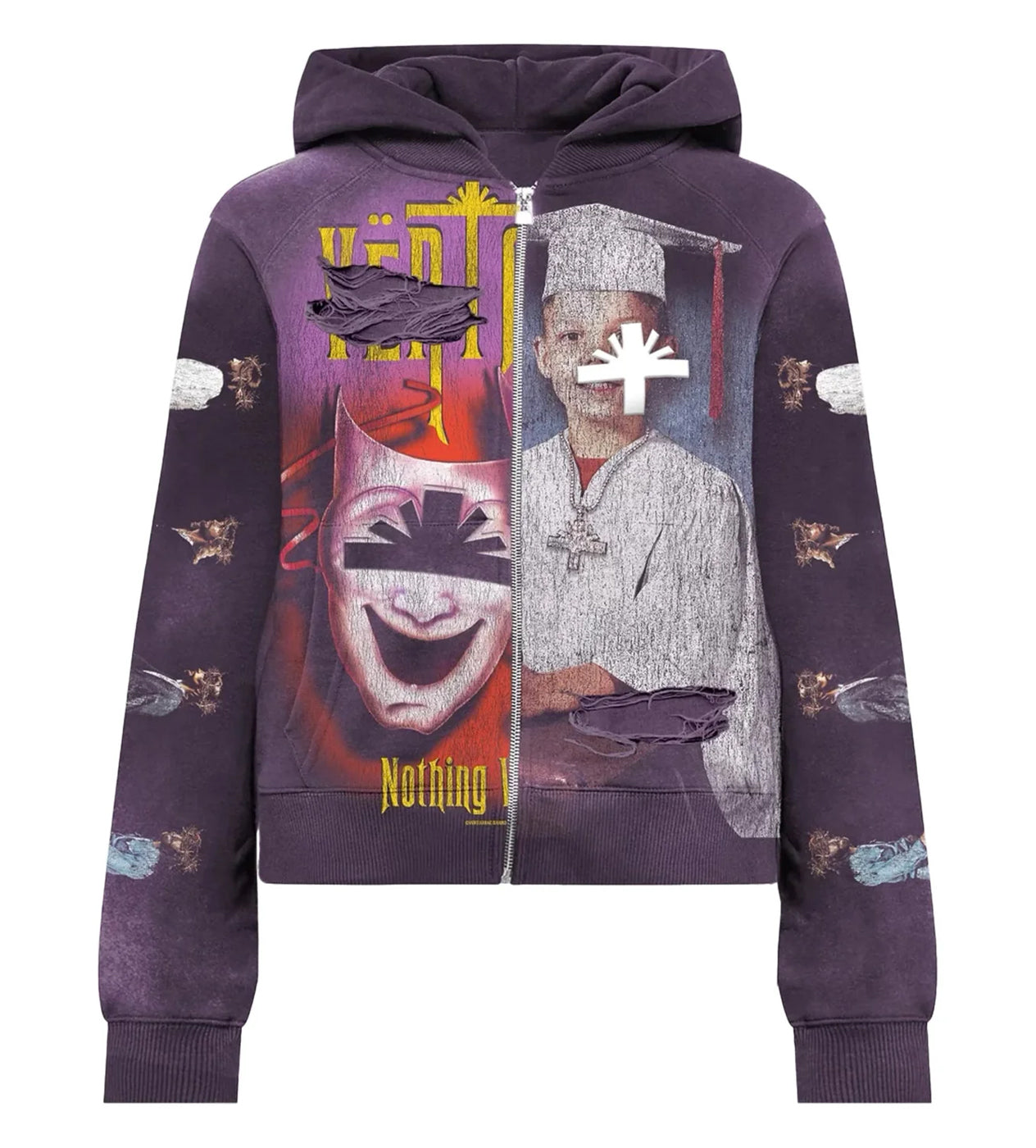 Vertabrae Muse Zip Up Hoodie Purple