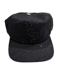 Vertabrae Obsidian Rhinestone Snapback Black