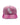 Vertabrae Pink Snapback, washed pink twill cap with white old-English embroidered monogram and distressed brim, front view