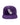 Vertabrae Purple Corduroy Snapback, purple wide-wale corduroy cap with white old-English embroidered monogram, front view