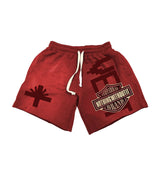 Vertabrae Red Double Emblem Shorts