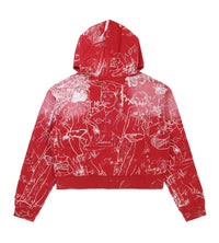 Vertabrae Silo Sketch Hoodie Red