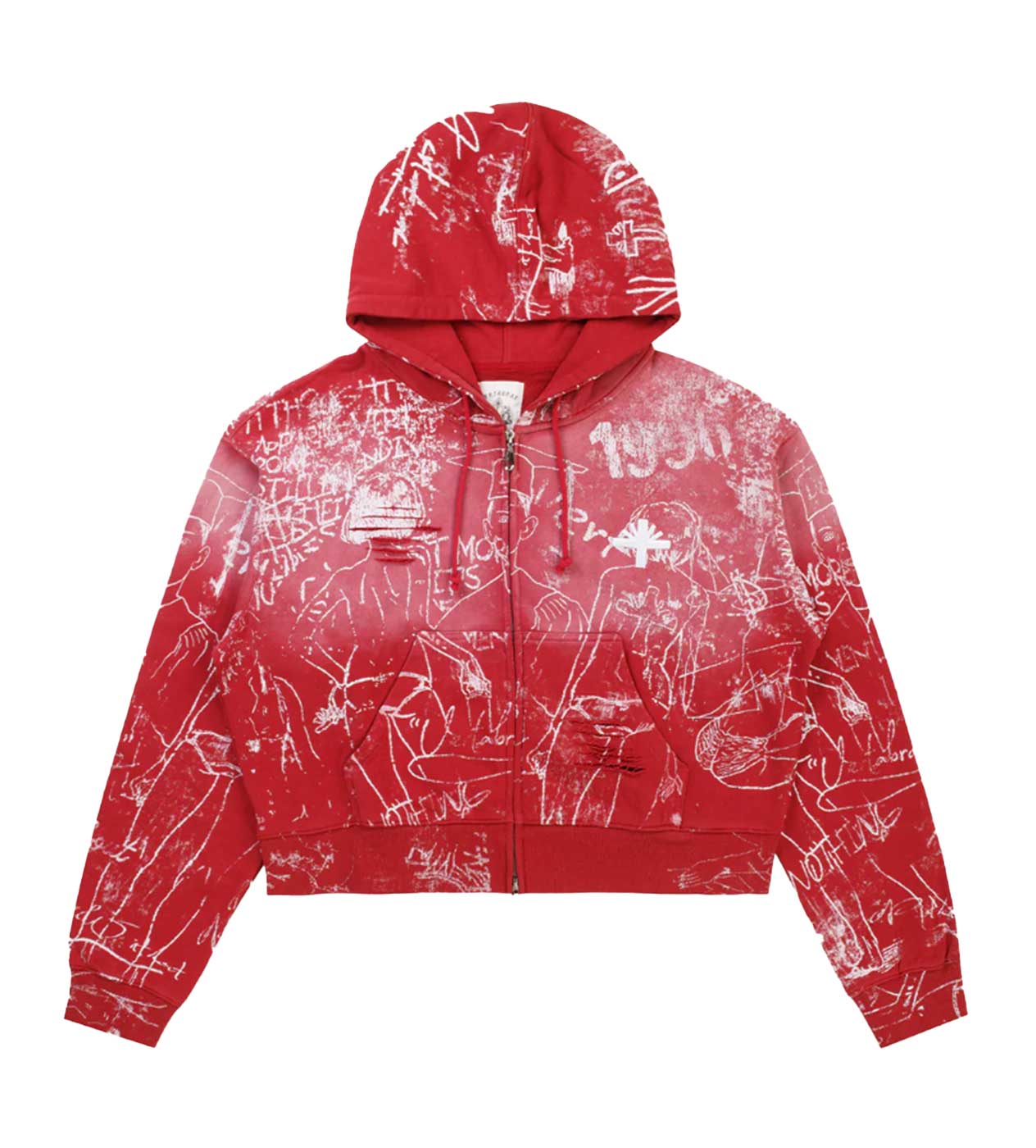 Vertabrae Silo Sketch Hoodie Red