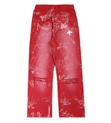 Vertabrae Silo Sketch Sweatpants Red