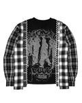 Visionary Club Harvest Patchwork Knitted Flannel Black