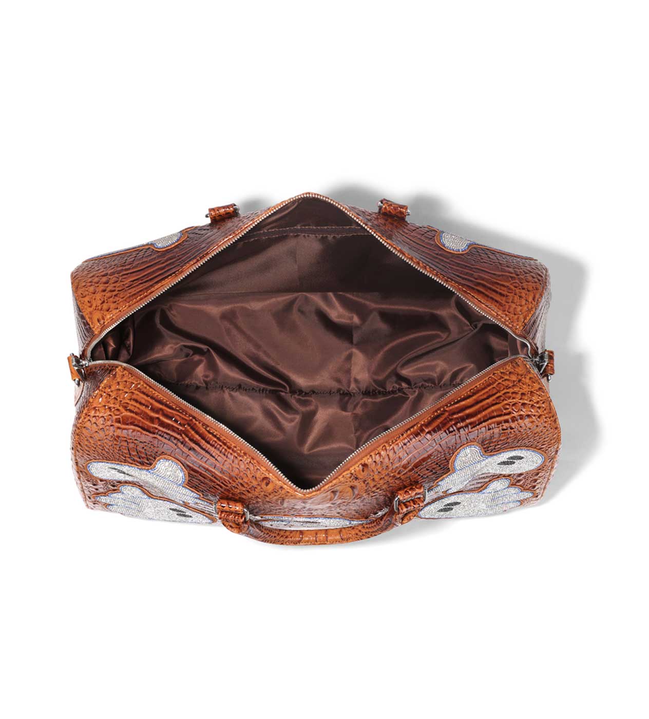 WNTD Alligator Ghost Gem Duffle Bag Brown