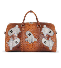 WNTD Alligator Ghost Gem Duffle Bag Brown