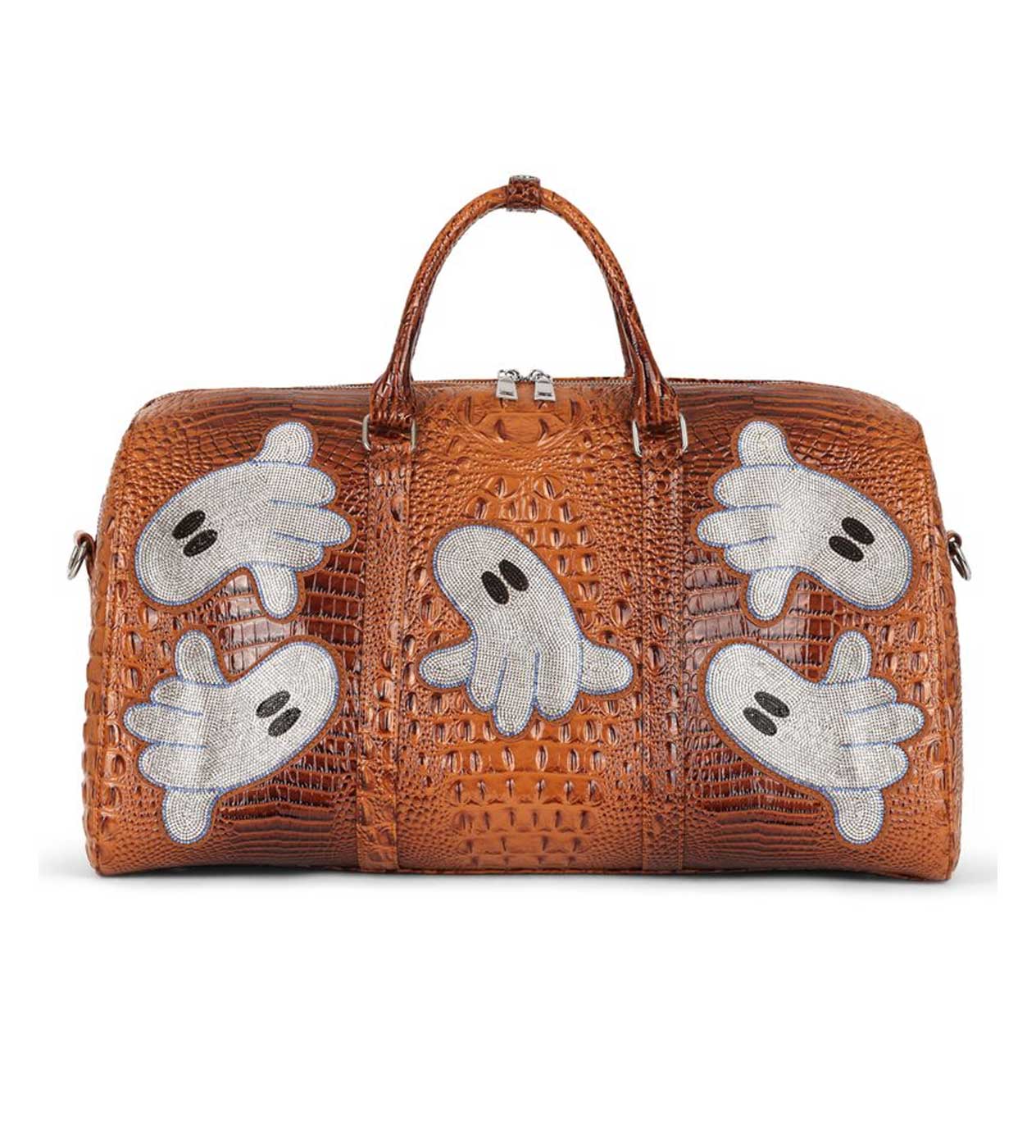 WNTD Alligator Ghost Gem Duffle Bag Brown