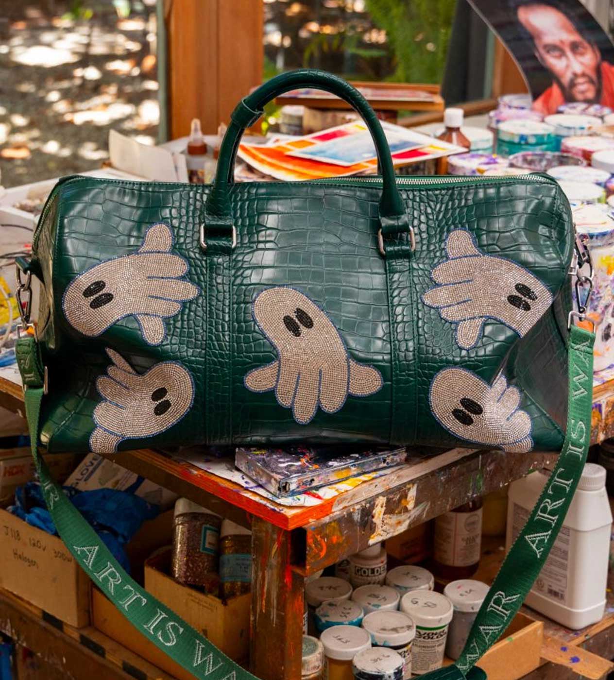 WNTD Alligator Ghost Gem Duffle Bag Green