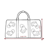 WNTD Alligator Ghost Gem Duffle Bag Silver