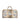 WNTD Alligator Ghost Gem Duffle Bag tan, croc-embossed duffle with crystal ghost-hand appliqués and twin top handles, front view