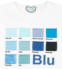 WNTD Blu Color Palette Tee White