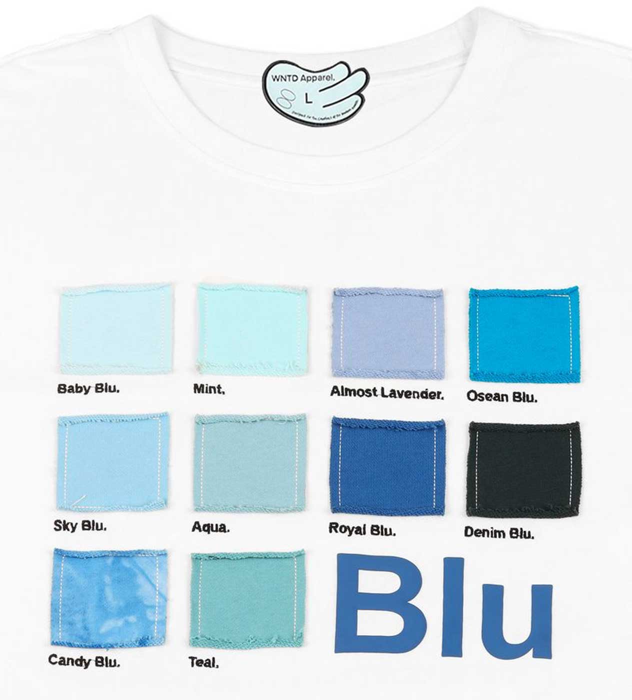 WNTD Blu Color Palette Tee White