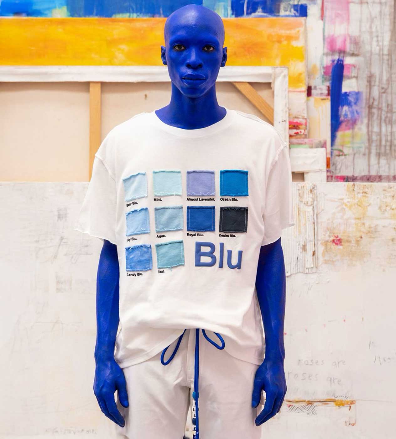 WNTD Blu Color Palette Tee White
