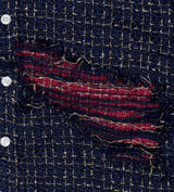 WNTD Distressed Double Layer Flannel Blue