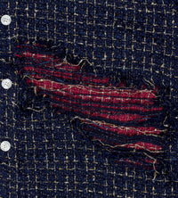 WNTD Distressed Double Layer Flannel Blue