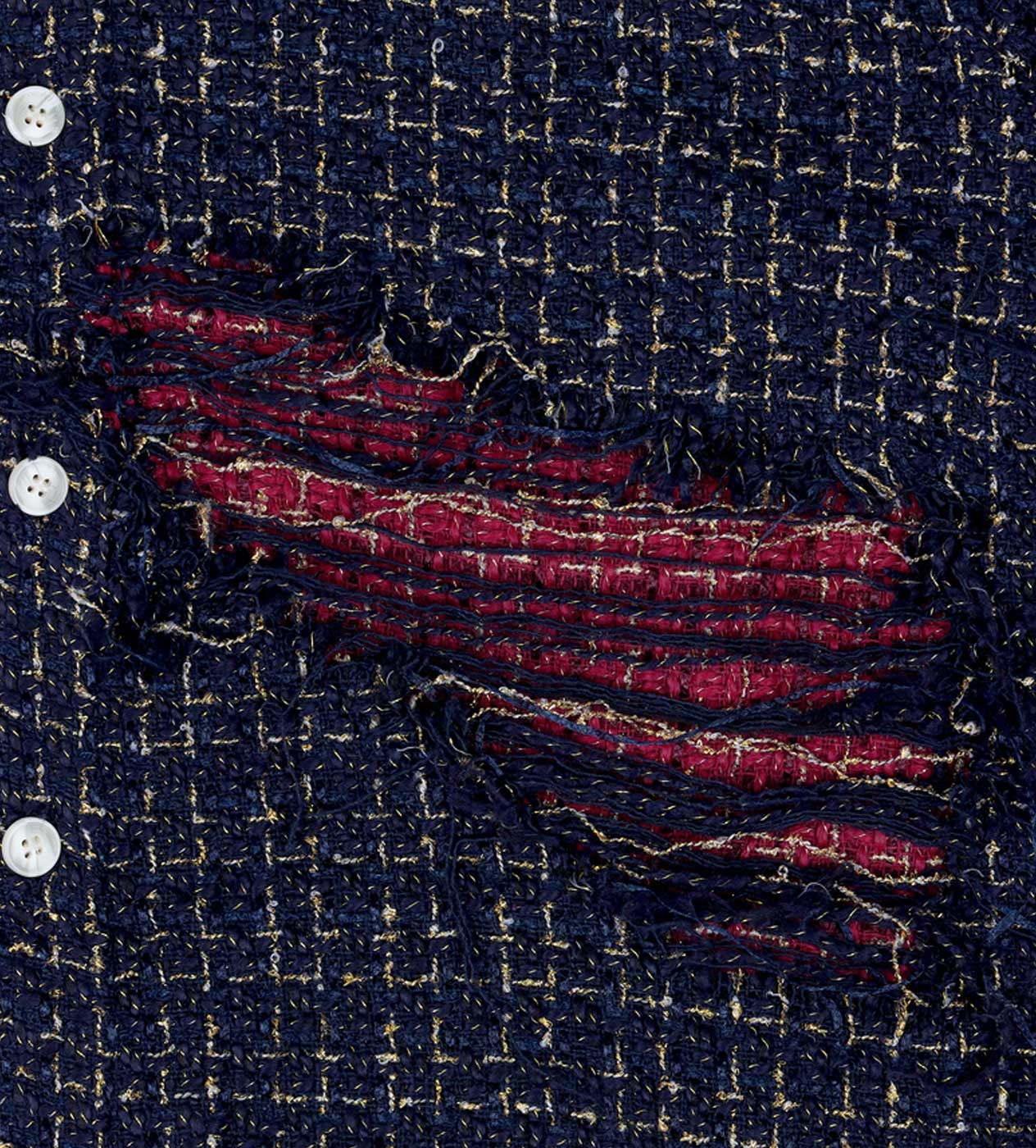 WNTD Distressed Double Layer Flannel Blue