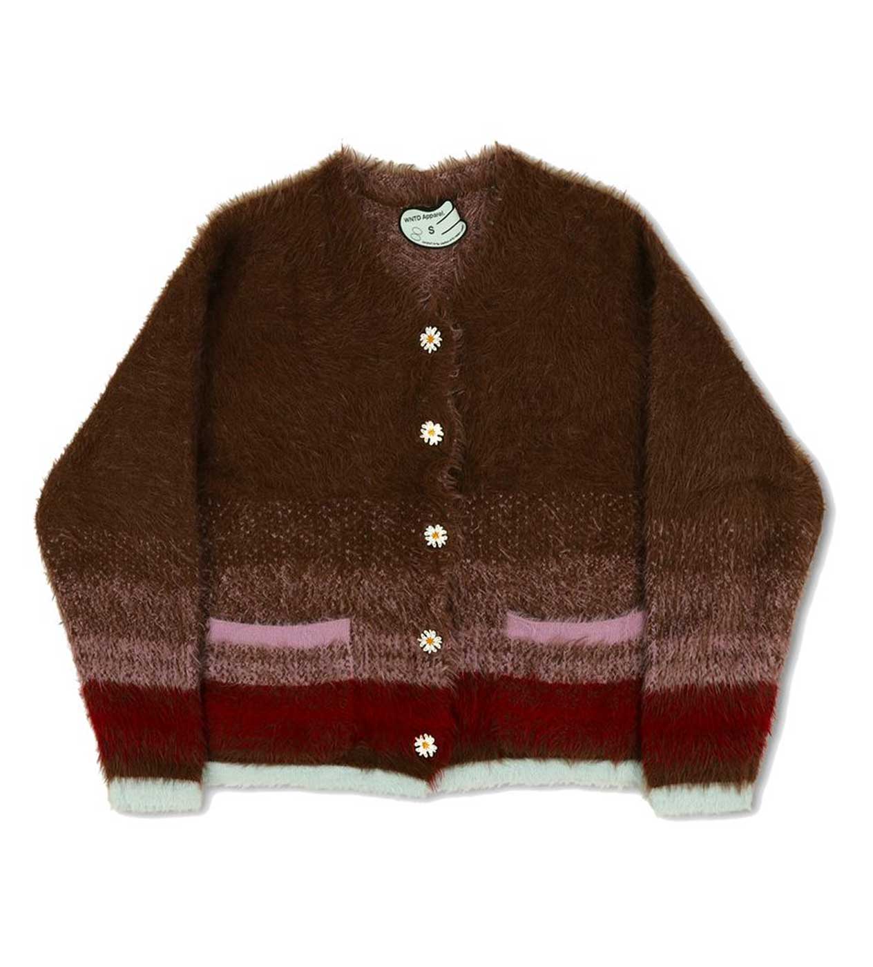 WNTD Mohair Cardigan Brown