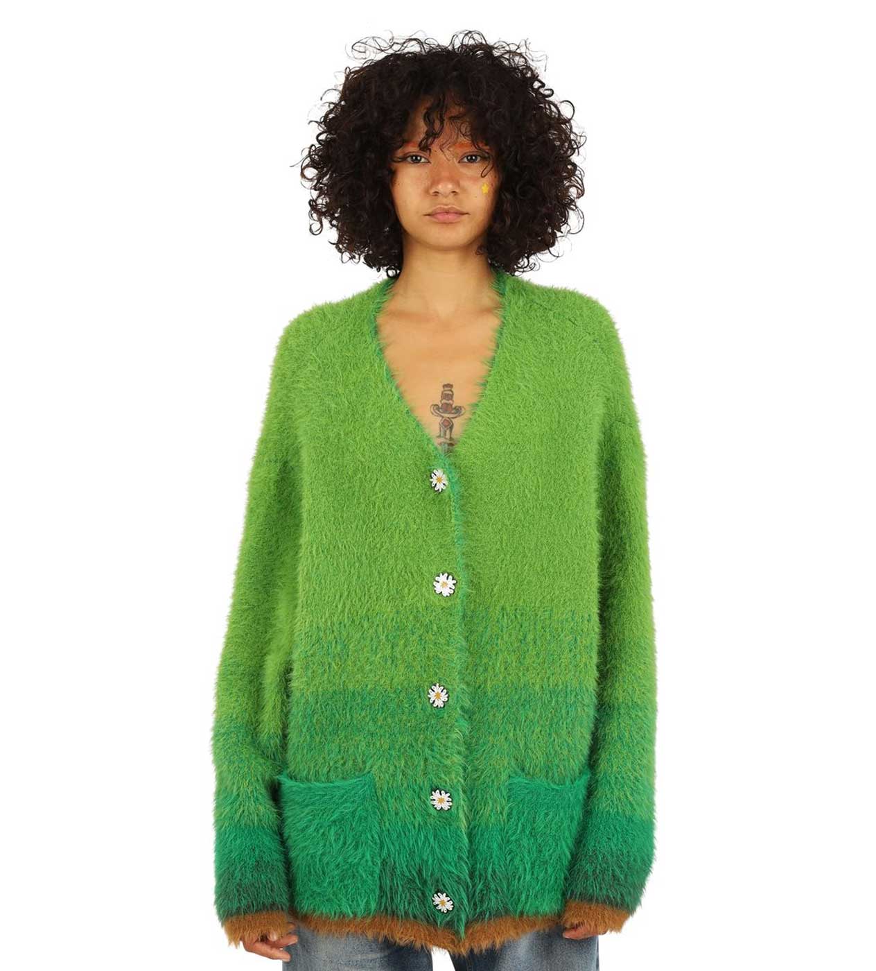 WNTD Mohair Cardigan Green – Restock AR